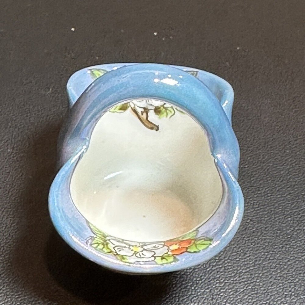 Vintage Noritake Miniature Basket 2.25 Inch Floral Hand Painted Japan Signed - Picture 9 of 9